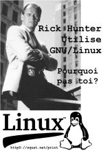 Rick Hunter utilise GNU/Linux